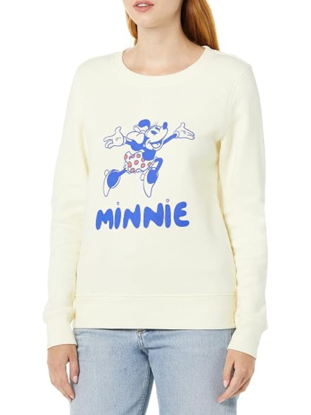Minnie Graphic Cream Sweatshirt small